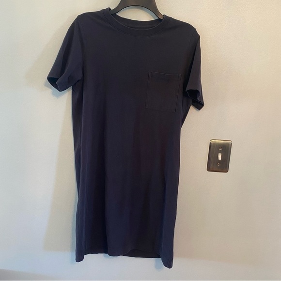 Everlane pocket t-shirt dress black medium - Picture 1 of 5